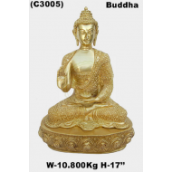 LORD BUDDHA MEDITATION BRASS STATUE, 10.800 KG , PRICE RS.14385