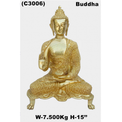 LORD BUDDHA BRASS STATUE 7.5 KG, PRICE RS.9990 ONLY