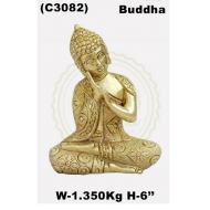 LORD BUDDHA BRASS STATUE 1.350 KG, PRICE 2390
