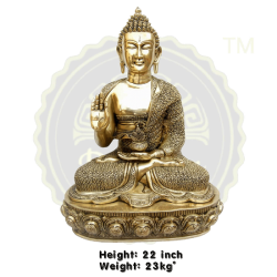 LORD BUDDHA BRASS STATUE 23 KG, PRICE RS.30636 ONLY