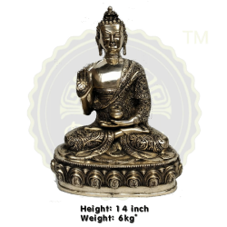 LORD BUDDHA BRASS STATUE  6 KG, PRICE RS. 7992 ONLY