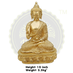 LORD BUDDHA BRASS STATUE 3.5 KG, PRICE RS. 4662  ONLY