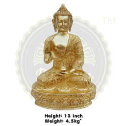 LORD BUDDHA BRASS STATUE  4.5 KG, PRICE RS. 5994 ONLY