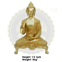 LORD BUDDHA BRASS STATUE  8 KG, PRICE RS. 10656  ONLY