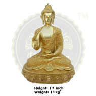 LORD BUDDHA BRASS STATUE  11 KG, PRICE RS.14652 ONLY