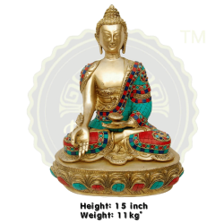 LORD BUDDHA BRASS STATUE 11 KG, PRICE RS.16302 ONLY