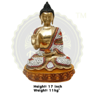 LORD BUDDHA BRASS STATUE  11 KG, PRICE RS.16302 ONLY