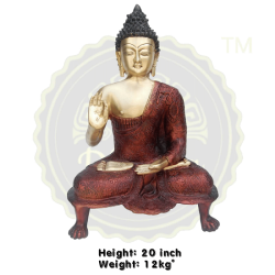 LORD BUDDHA BRASS STATUE  12 KG, PRICE RS. 17784 ONLY