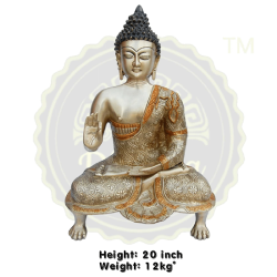 LORD BUDDHA BRASS STATUE  12 KG, PRICE RS.17784  ONLY