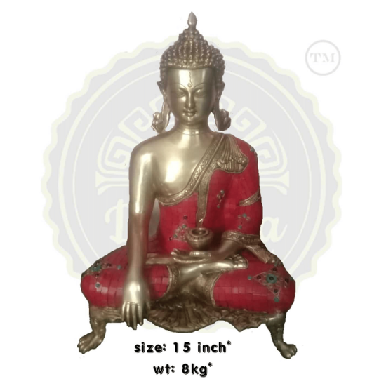 LORD BUDDHA BRASS STATUE 8 KG . price Rs.11856