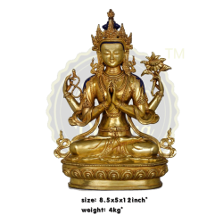 LORD BUDDHA BRASS STATUE  4 KG, PRICE RS. 5328 ONLY