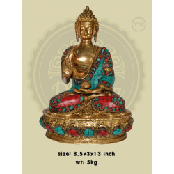 LORD BUDDHA BRASS STATUE  5 KG, PRICE RS. 7410 ONLY