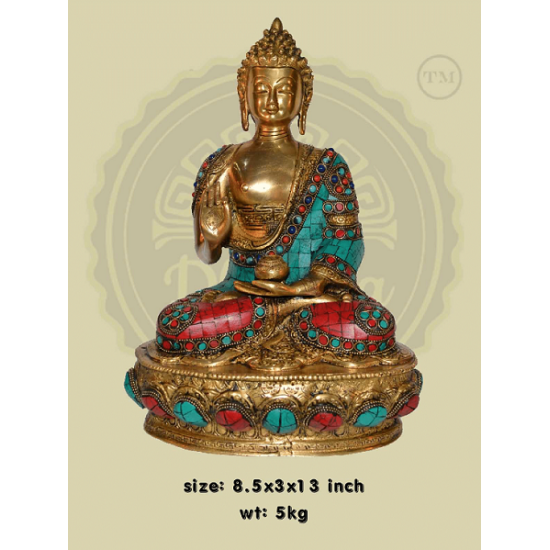 LORD BUDDHA BRASS STATUE  5 KG, PRICE RS. 7410 ONLY