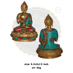 LORD BUDDHA BRASS STATUE  5 KG, PRICE RS.7410 ONLY