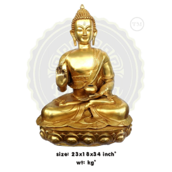 LORD BUDDHA BRASS STATUE 45  KG, PRICE RS. 59940 ONLY