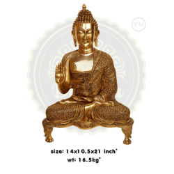 LORD BUDDHA BRASS STATUE   16.5 KG, PRICE RS.21978  ONLY