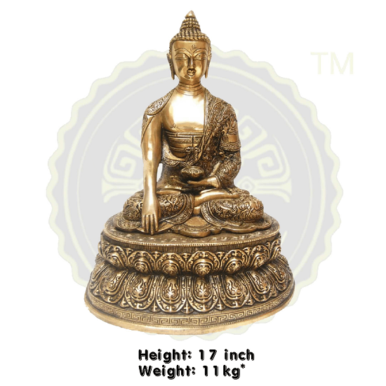 LORD BUDDHA BRASS STATUE 11 KG, PRICE RS.14652  ONLY