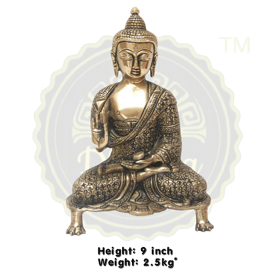 LORD BUDDHA BRASS STATUE 2.5  KG, PRICE RS.3330 ONLY